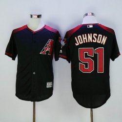 2016 New Arizona Diamondbacks #51 Randy Johnson black Throwback Stitched Baseball Jersey