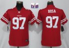 Women 49ers #97 Nick Bosa nike red Color Rush Limited Jersey-