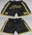 Los Angeles Lakers Kobe Bryant #8 and #24 Black nba shorts with pocket-XD