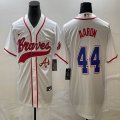 Nike Anaheim Angels #44 Hank Aaron beige MLB Baseball jerseys Joint name-BD 02