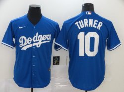 Nike Los Angeles Dodgers #10 Justin Turner Blue majestic baseball jersey