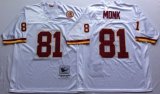 Washington Redskins #81 Art Monk white throwback NFL Jerseys