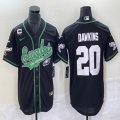 Nike Philadelphia Eagles #20 Brian Dawkins black baseball jerseys Joint name with C Patch-BD 01