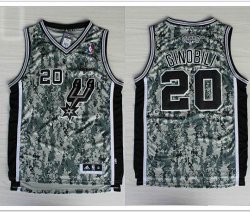 Adidas San Antonio Spurs GINOBILI 20# camo basketball drift fashion Jerseys