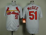 St.Louis Cardinals 51 Willie McGee White throwback baseball jerseys