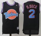 Daffy D.Duck #2 Tune Squad black Basketball Jersey