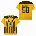 Pittsburgh Steelers 58# Jack Lambert yellow Throwback nfl Jersey