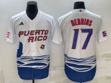 Puerto Rico Baseball #17 Jose Berrios White 2023 World Baseball Classic Replica Player Jersey 07