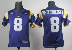 Youth Nike LSU Tigers Zach Mettenberger 8 Purple College Football Jersey