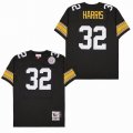 Pittsburgh Steelers Franco Harris 32# black throwback NFL Jersey-SG