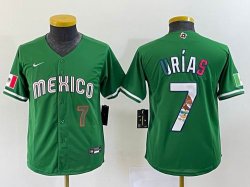 Women 2023 World Cup Mexico #7 Julio Urias green majestic baseball jerseys 12