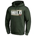 Men's Minnesota Wild Fanatics Branded Green Iconic Collection On Side Stripe Pullover Hoodie