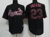 St.Louis Cardinals #23 David Freese Black Fashion MLB Jerseys-ZH