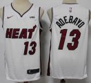 Nike Miami Heat #13 Bam Adebayo white basketball jersey-S8