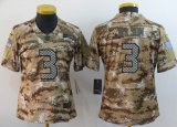 Women Nike Seahawks #3 Russell Wilson Camo Color Rush Limited Jersey