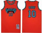 Vancouver Grizzlies #10 Mike Bibby red Throwback nba Jersey-XD