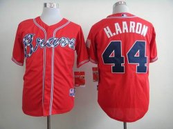 2014 Atlanta Braves 44 H.AARON throwback red mlb jerseys