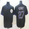 Nike Colorado Rockies #27 Trevor Story black throwback baseball jerseys