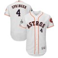 Houston Astros #4 George Springer white flexbase baseball Jerseys