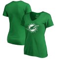 Miami Dolphins Pro Line by Fanatics Branded Women's St. Patrick's Day White Logo T-Shirt - Kelly Green