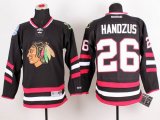 Reebok Chicago Blackhawks HANDZUS 26 black nhl Jersey