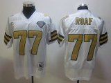 Willie Roaf New Orleans Saints #77 Throwback 75TH White NFL Jerseys