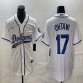 Los Angeles Dodgers #17 Shohei Ohtani white Nike majestic baseball Jersey Joint name -BD