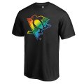 Men's Pittsburgh Penguins Fanatics Branded Black Rainbow Pride Logo T-Shirt