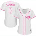 2017 Women Toronto Blue Jays #6 Marcus Stroman white majestic mlb jersey