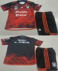 2024-2025 Tigres UANL club orange black soccer jerseys