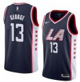 Los Angeles Clippers #13 Paul George blue nike nba jerseys-HL