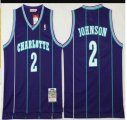 New Orleans Hornets #2 Larry Johnson purple NBA basketball Jerseys