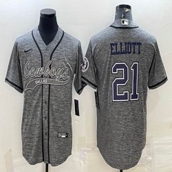 Nike Dallas Cowboys #21 Ezekiel Elliott Hemp gary baseball jerseys Joint name-BD