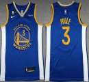 Golden State Warriors #3 Poole blue nike nba basketball jerseys 6 Patch -XD