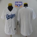 Nike Los Angeles Dodgers blank white women majestic baseball Jersey 2020 Dodger World Series Champions