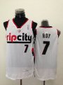 New Portland Trailblazers Brandon Roy 7# white basketball jersey