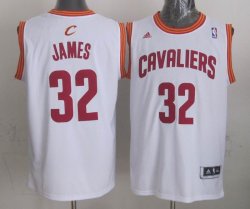 Cleveland Cavaliers #32 LeBron James white Alternate Stitched Revolution 30 basketball Jersey