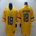 Nike Dallas Vikings #18 Justin Jefferson yellow Color Rush Limited Jersey-BD