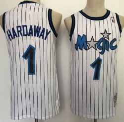 Orlando Magic #1 Penny Hardaway white throwback basketball jersey