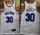 Nike New York Knicks #30 Julius Randle white nba basketball jerseys 75th -XD