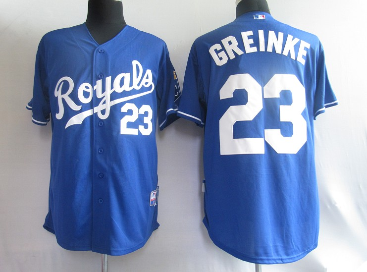 Kansas Royals 23# Greinke Blue mlb jersey