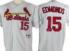 St.Louis Cardinals 15 EDMONDS mlb white jerseys