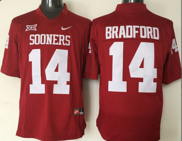 2015 Oklahoma Sooners #14 Sam Bradford Red College Football Jersey