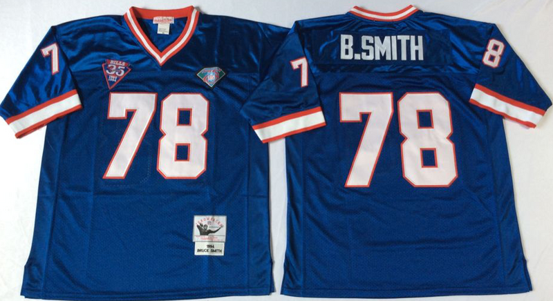 Buffalo Bills #78 Bruce Smith throwback Blue NFL Jerseys