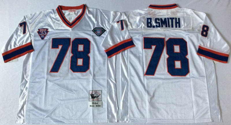 Buffalo Bills #78 Bruce Smith throwback White NFL Jerseys