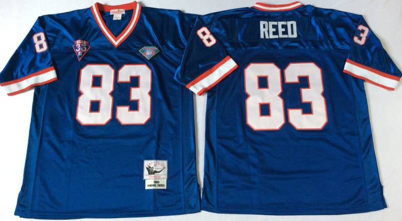 Buffalo Bills #83 Andre Reed throwback Blue NFL Jerseys