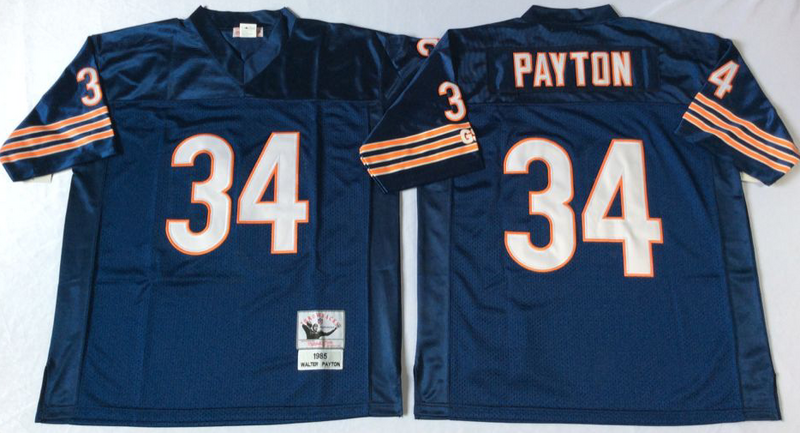 Chicago Bears #34 Walter Payton Throwback Blue NFL Jerseys