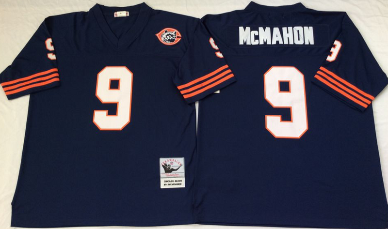 New Chicago Bears #9 Jim McMahon Throwback Blue NFL Jersey