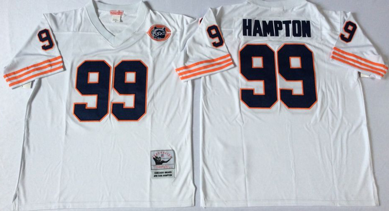 New Chicago Bears #99 Dan Hampton Throwback White NFL Jerseys