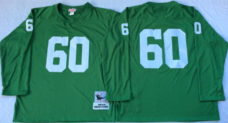 Green Bay Packers #60 Green Throwback NFL Jerseys